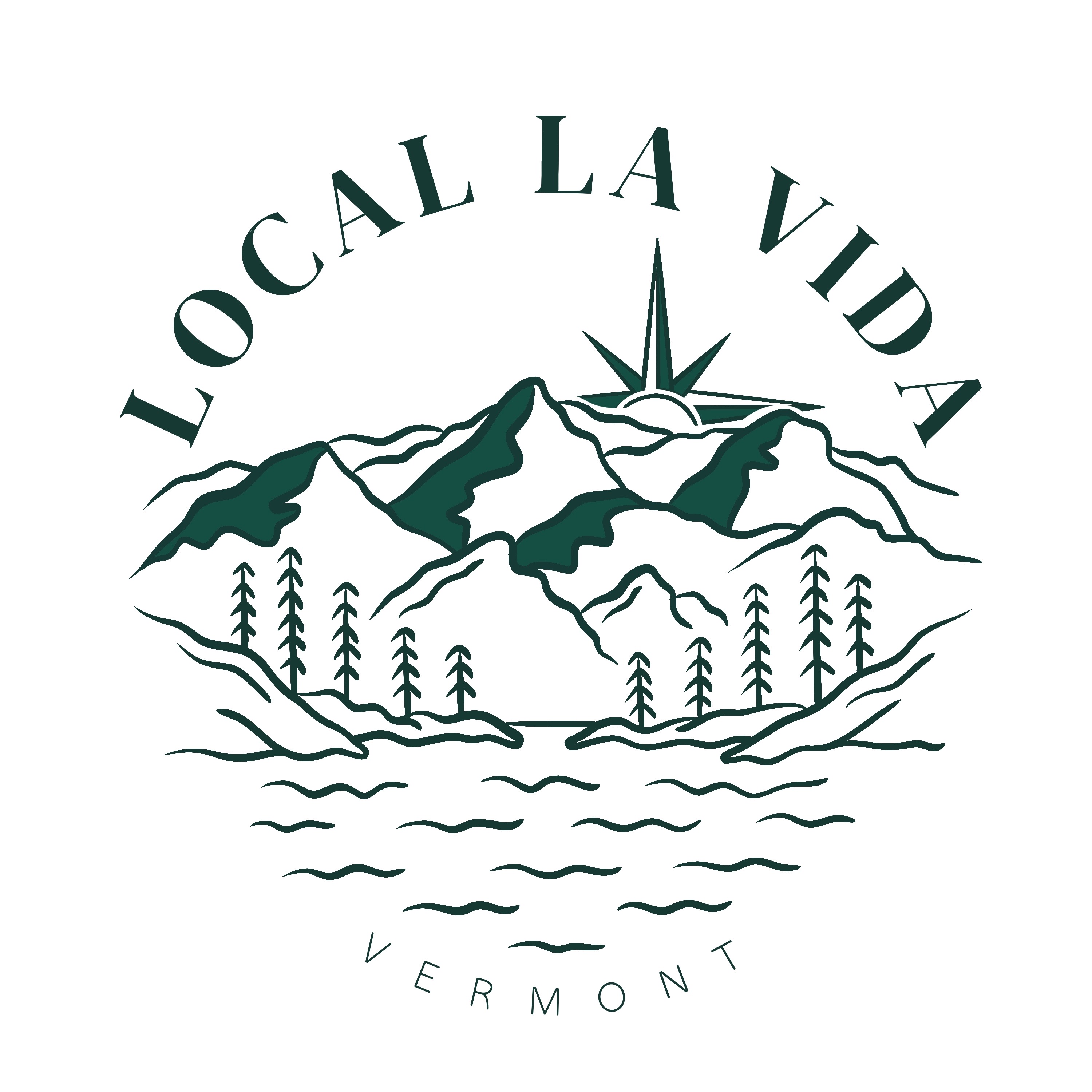 white and green logo for local lavida